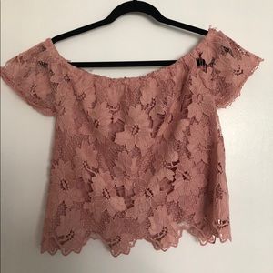 PacSun Kendall & Kylie Lace Off-the-Shoulder Top